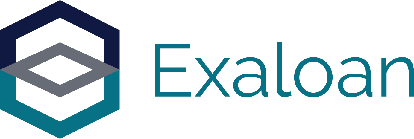 Exaloan AG logo in white for the website footer section